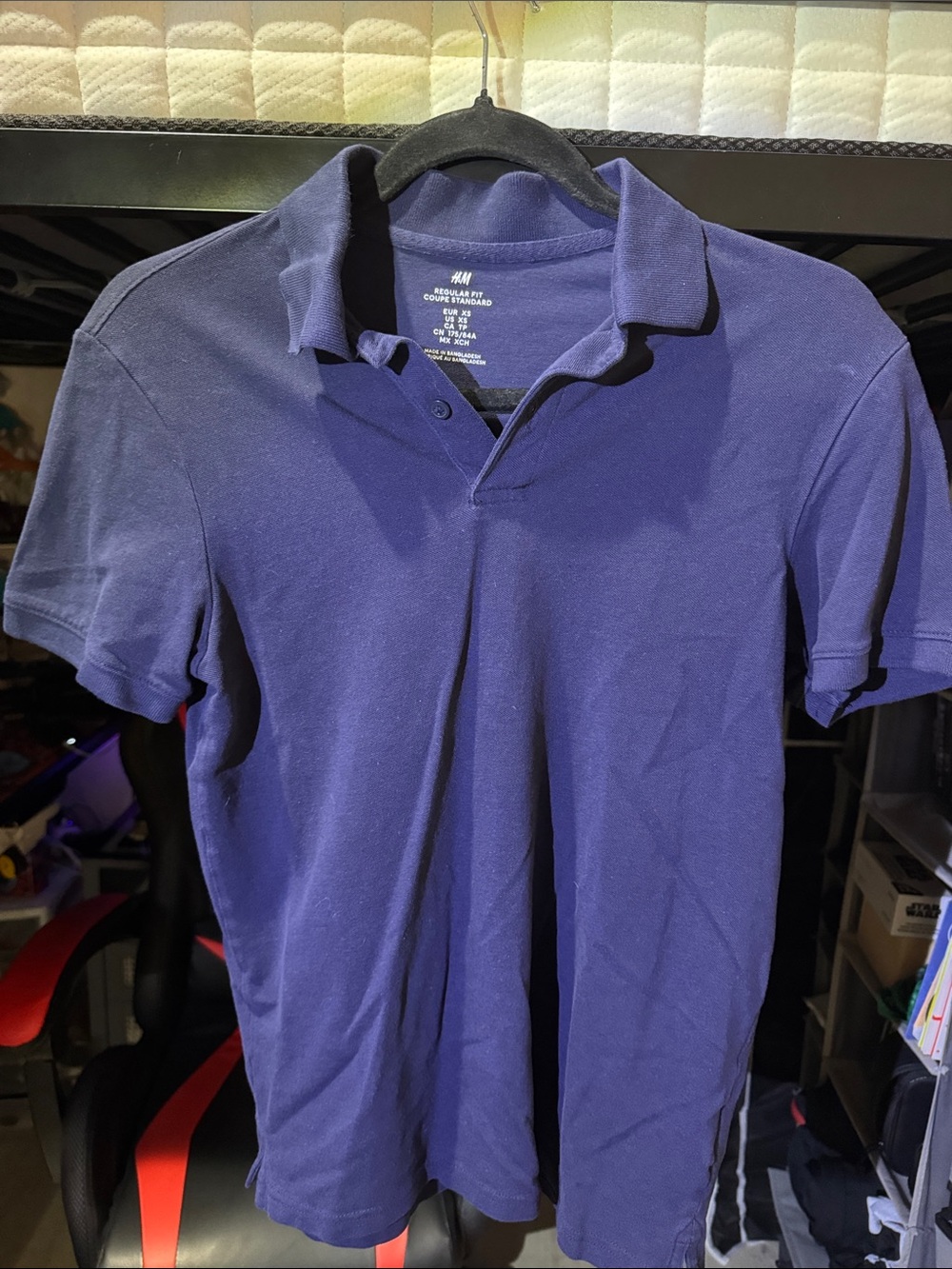 H&M Men's Polo Shirt - Deep Blue
